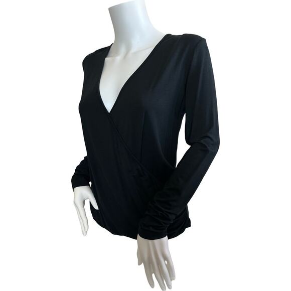 #T115 TART COLLECTIONS V NECK CRISS CROSS FRONT LONG SLEEVE TOP SZ S $99 - Picture 3 of 10